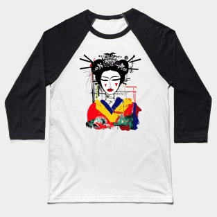 Geisha painting basquiat style Baseball T-Shirt
